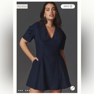 By Anthropologie Short-Sleeve
Collared Mini Dress